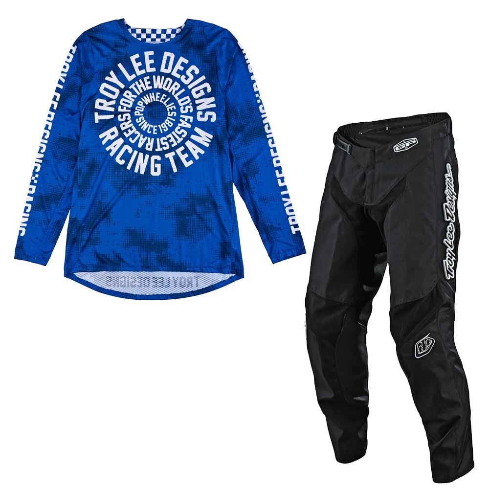 Troy Lee Designs 2025 Motocross GP PRO AIR Youth Carlsbad 97 Combo Kit Blue